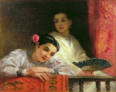 Het Balkon, 1875 door Edwin Longsden Long